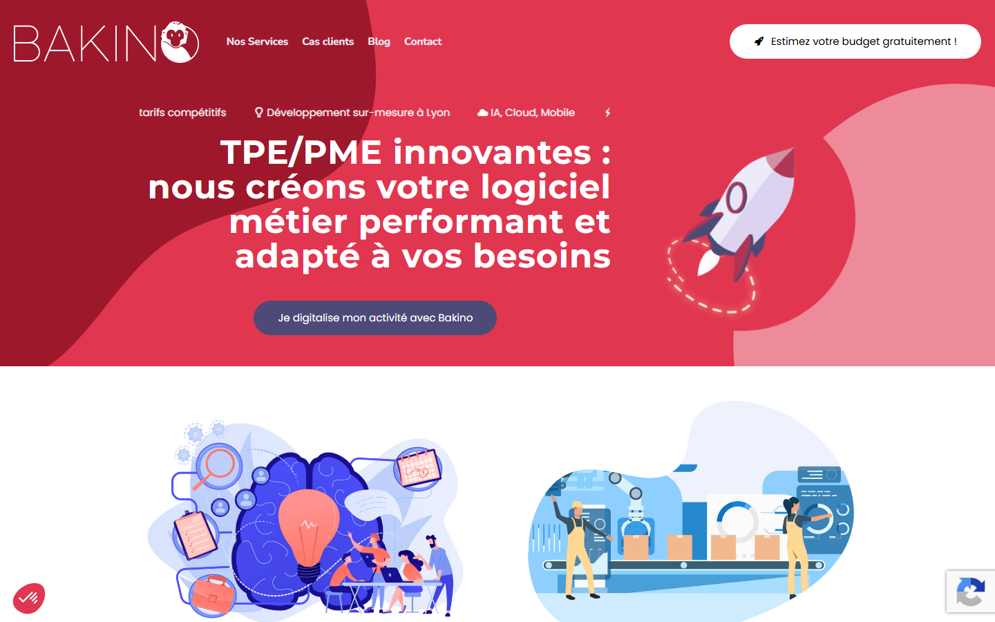 Aperçu du site de Bakino