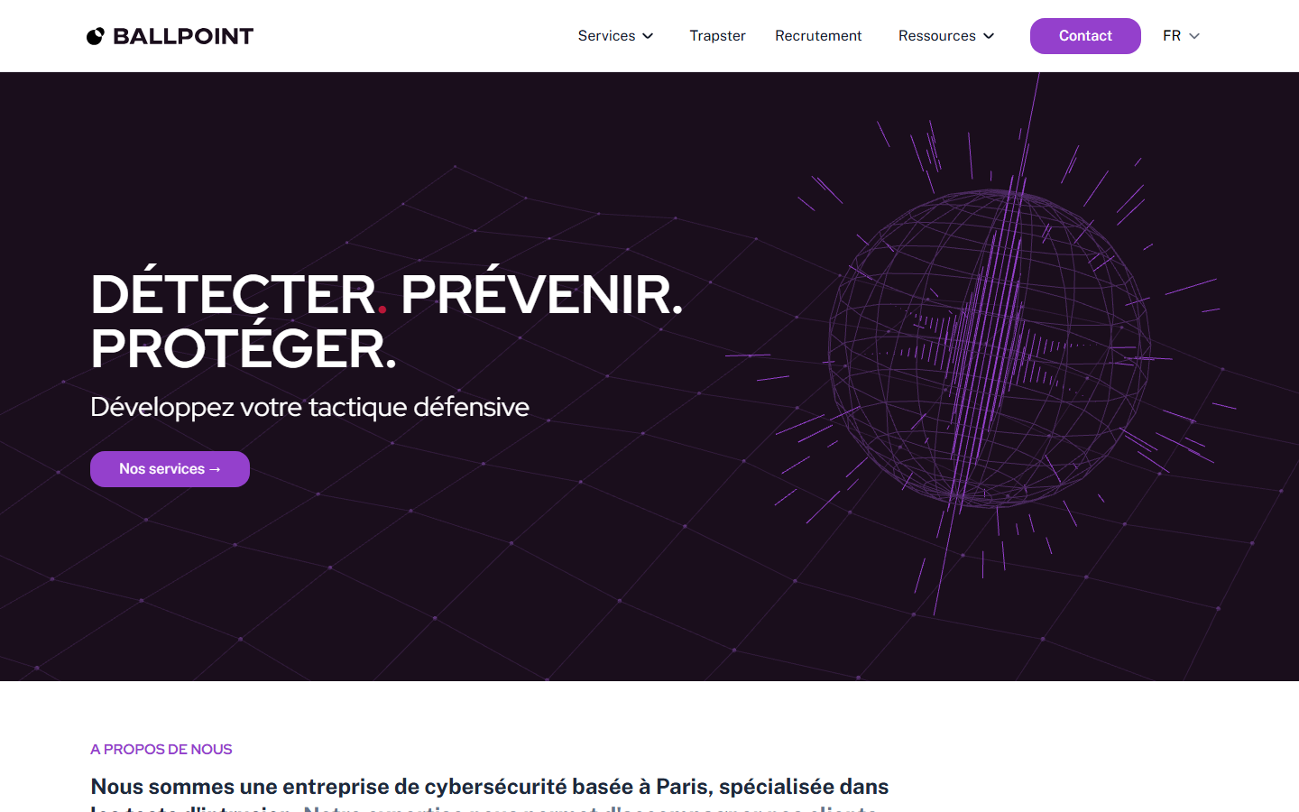 Aperçu du site de BALLPOINT