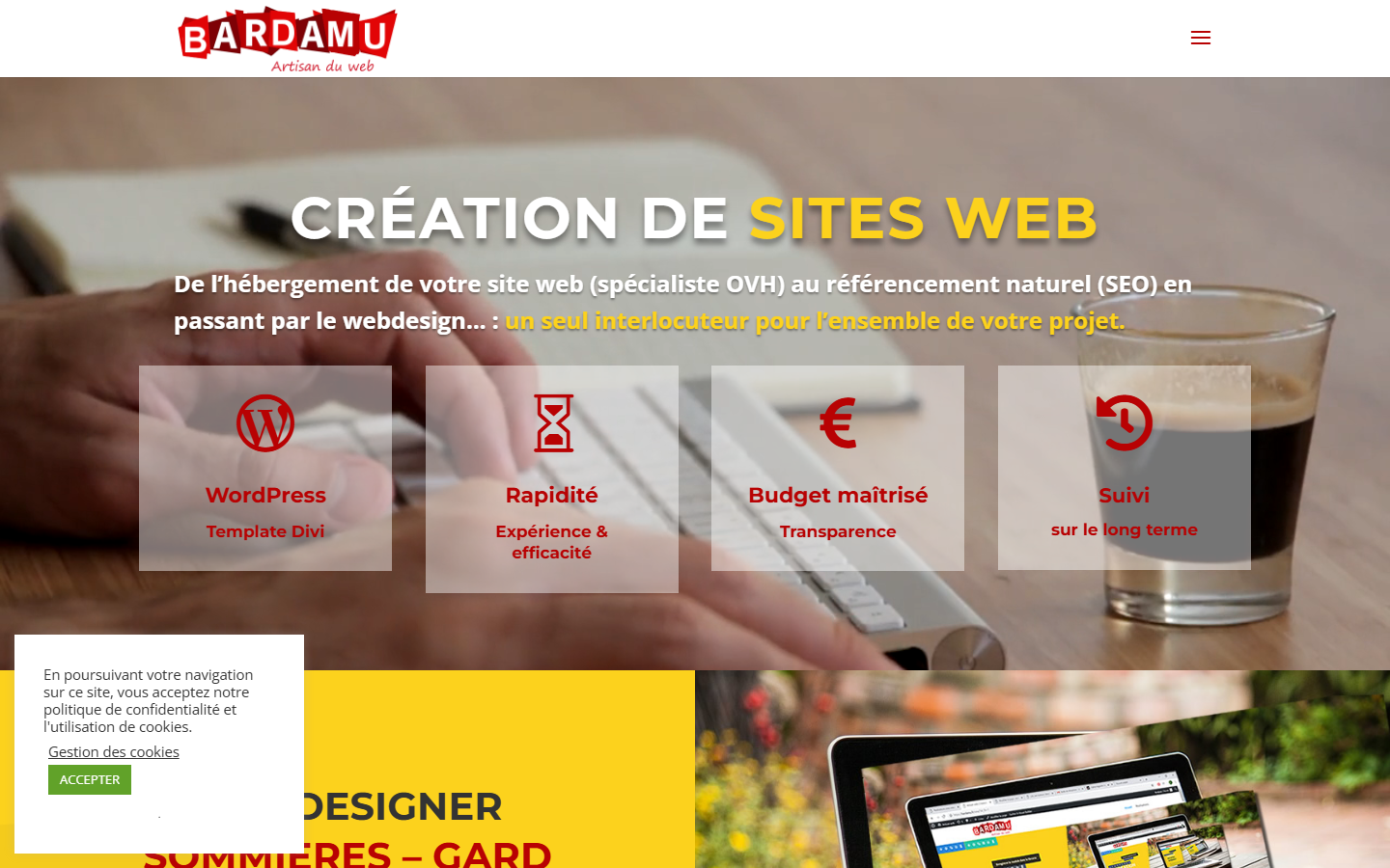 Aperçu du site de Bardamu, artisan du web