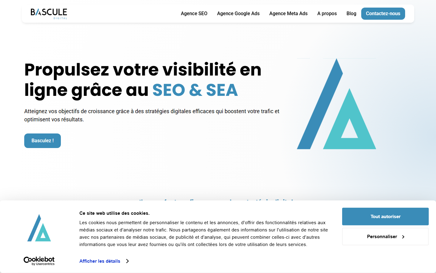 Aperçu du site de BASCULE DIGITAL