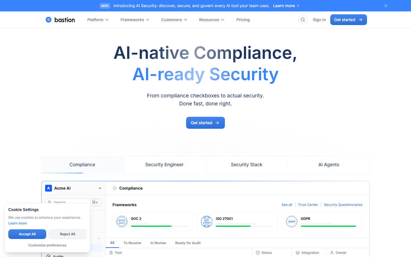 Aperçu du site de BASTION TECHNOLOGIES
