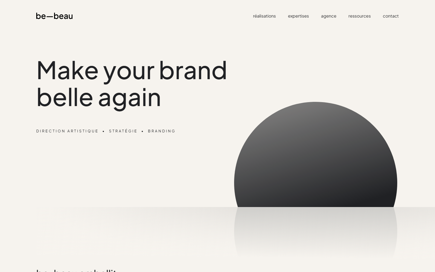 Aperçu du site de BE.BEAU