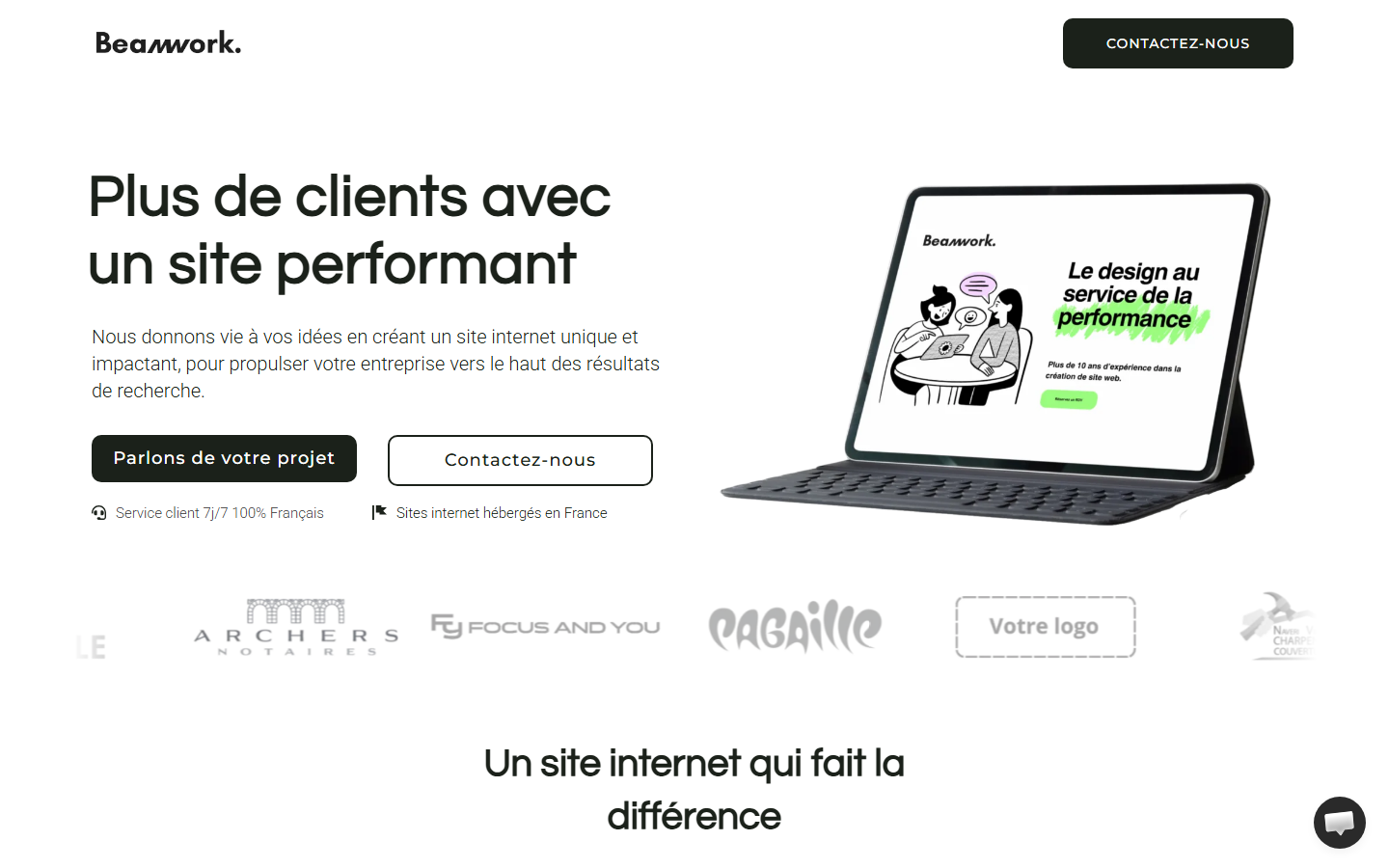 Aperçu du site de BEAMWORK