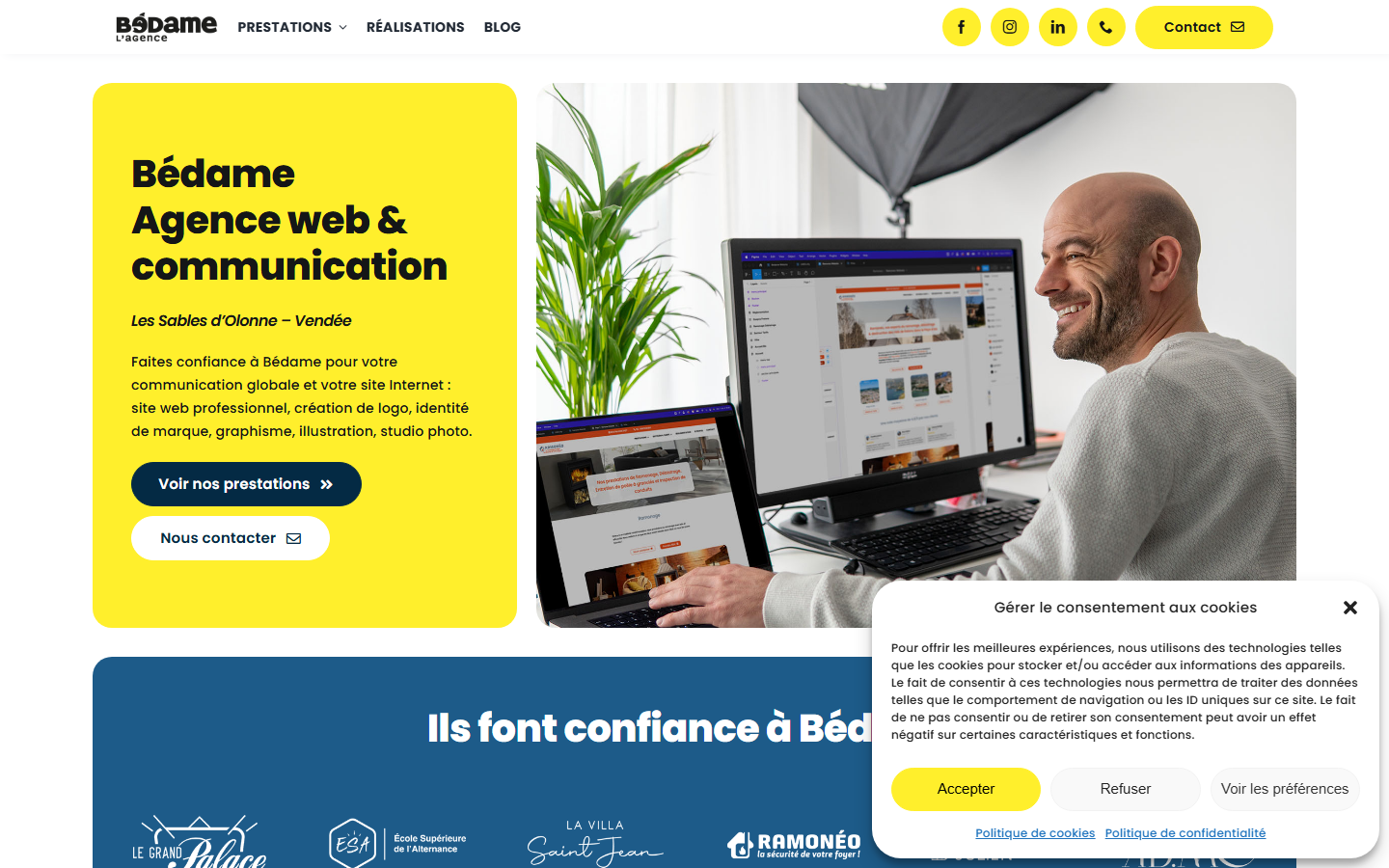 Aperçu du site de Bédame