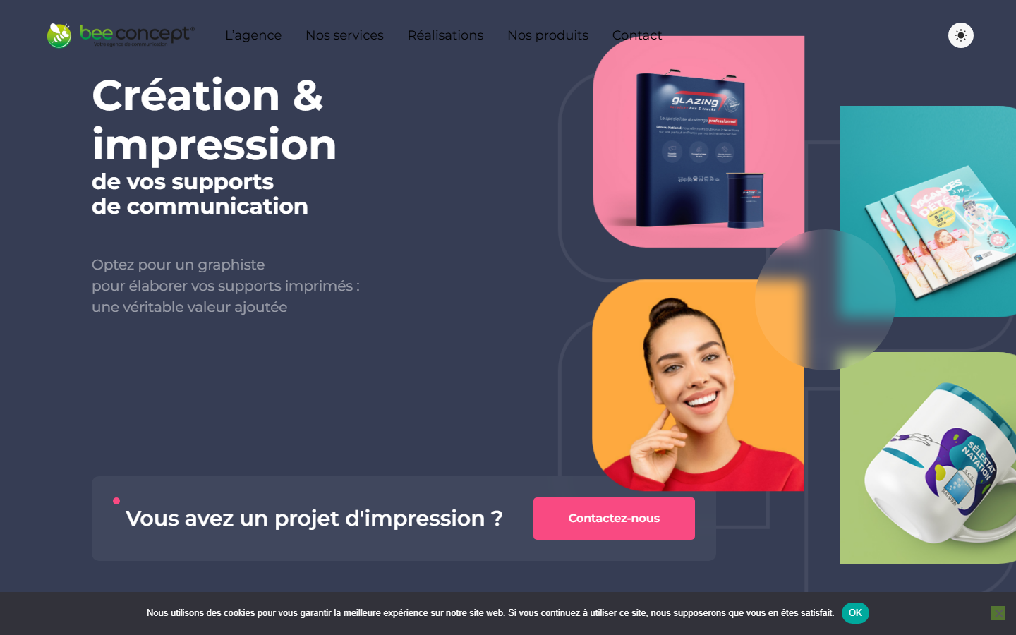 Aperçu du site de Bee Concept