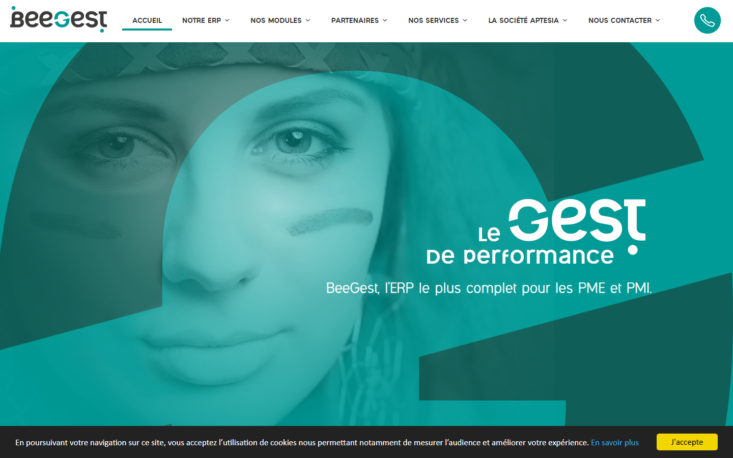 Aperçu du site de APTESIA