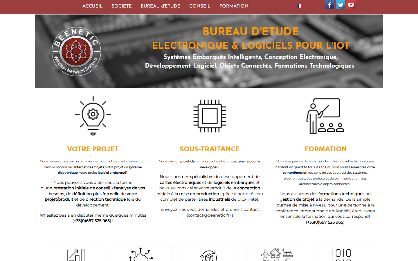 Aperçu du site de BEENETIC Systems