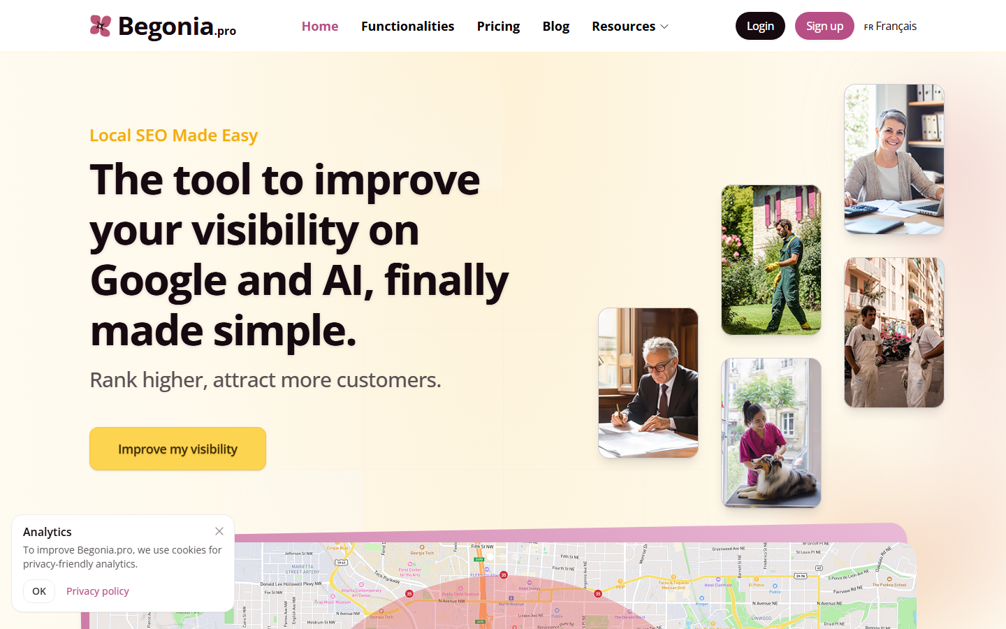 Aperçu du site de Begonia.pro