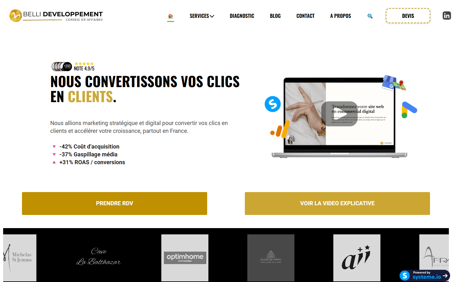 Aperçu du site de BELLI DEVELOPPEMENT