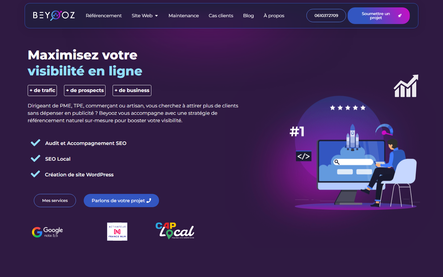 Aperçu du site de BEYOOZ