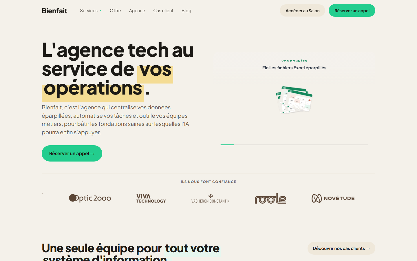 Aperçu du site de BIENFAIT