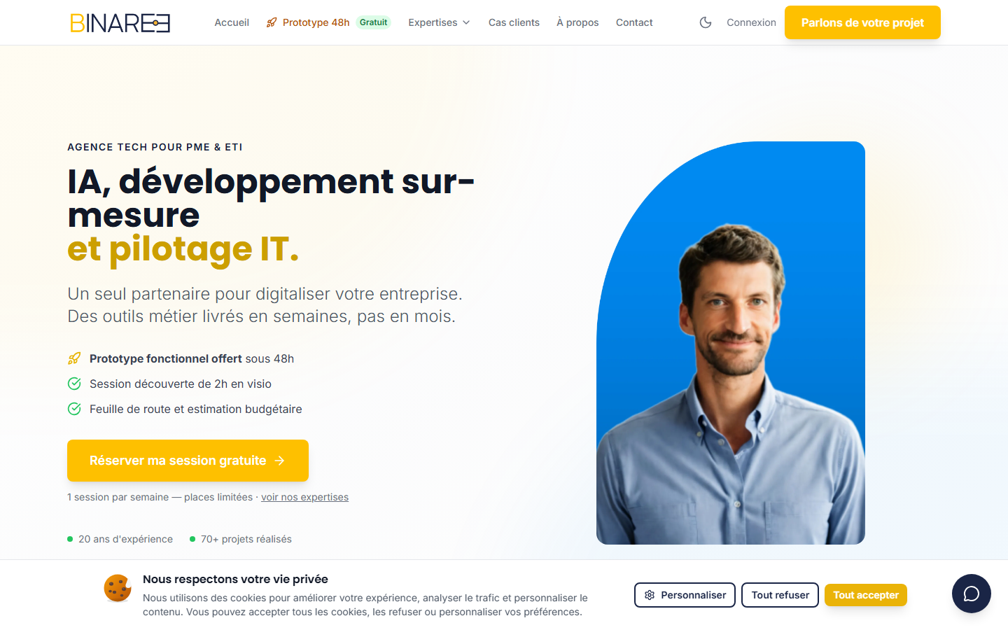 Aperçu du site de BINAREE CONSULTING