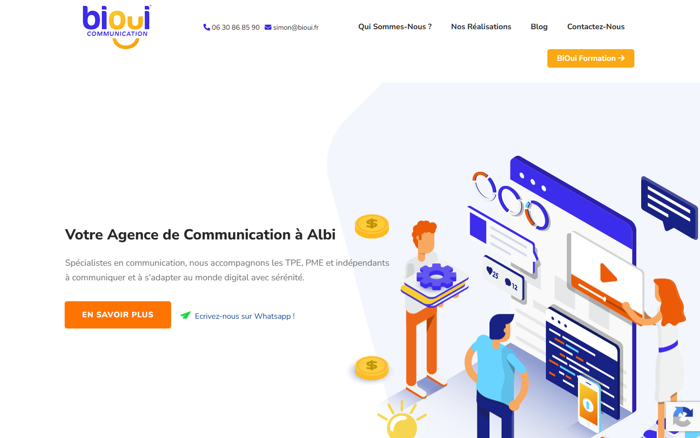 Aperçu du site de BIOUI