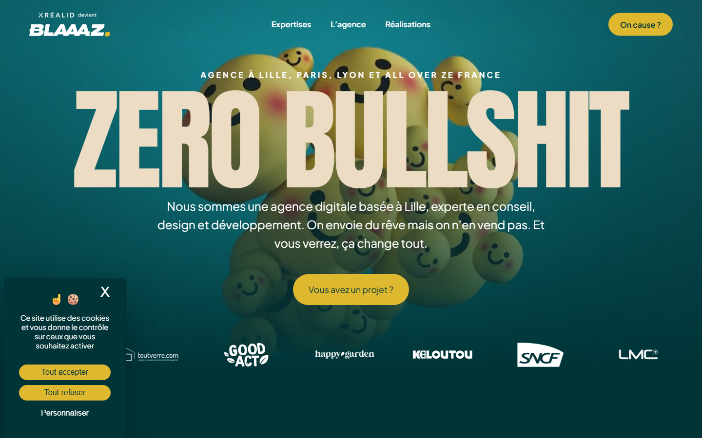 Aperçu du site de Agence Blaaaz