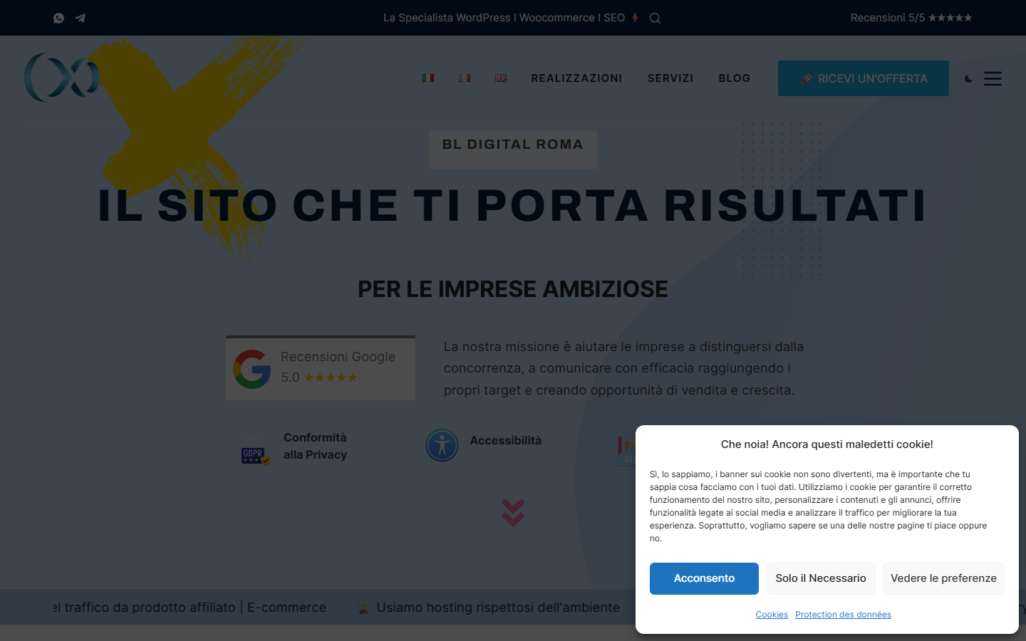Aperçu du site de BL DIGITAL