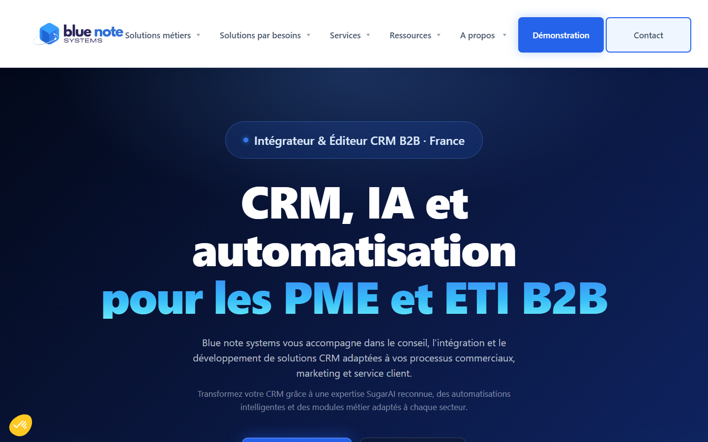 Aperçu du site de BLUE NOTE SYSTEMS