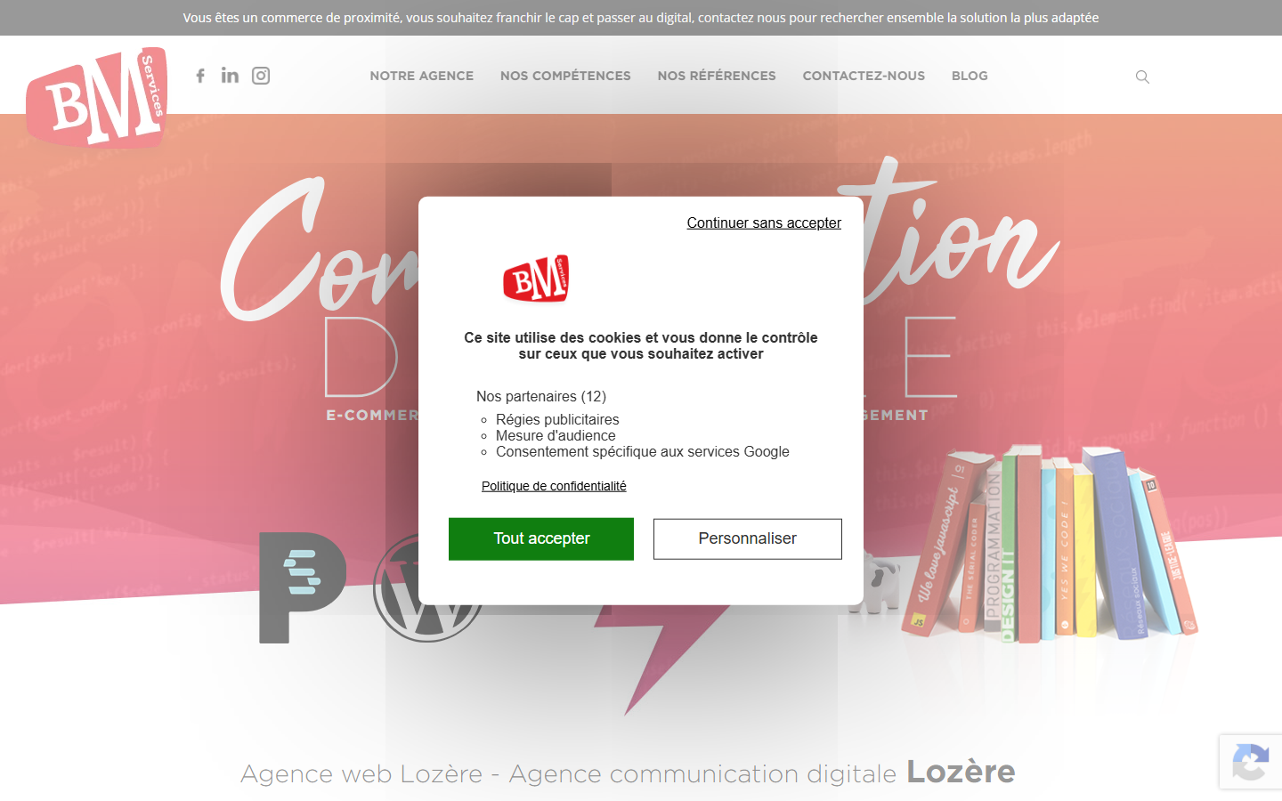 Aperçu du site de BM SERVICES