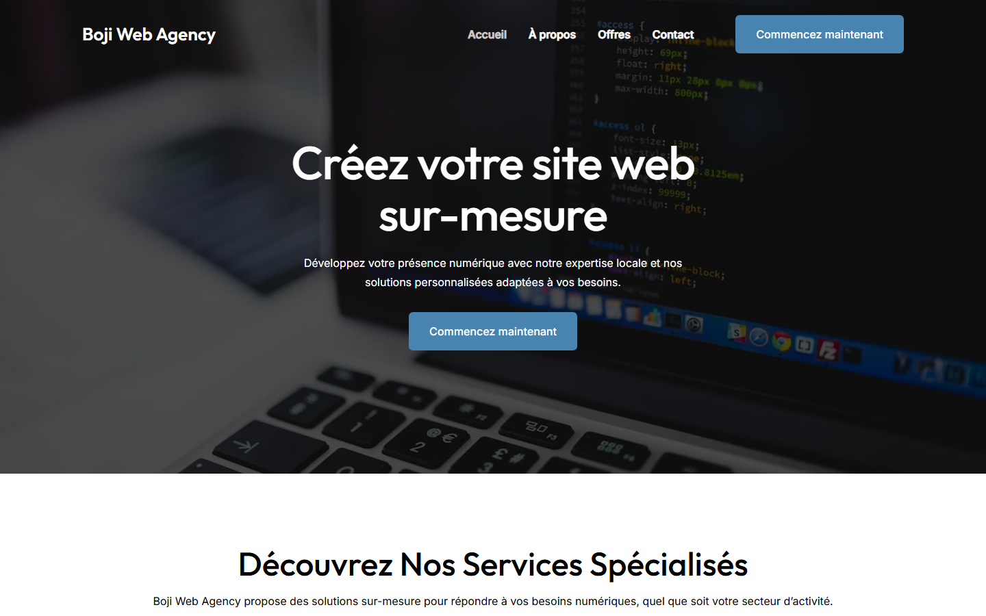 Aperçu du site de BOJI WEB AGENCY