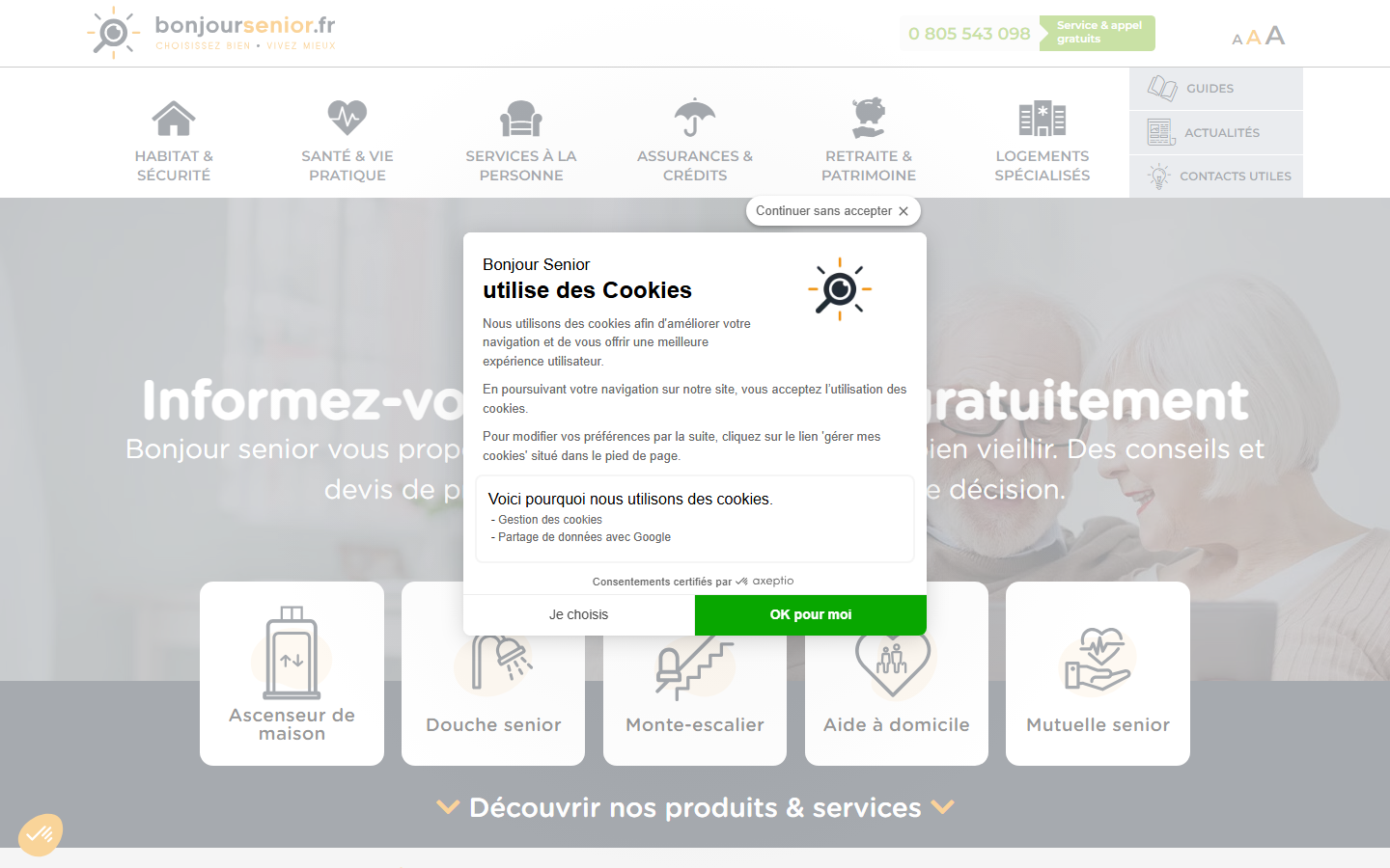 Aperçu du site de Bonjoursenior.fr - Silver Leads