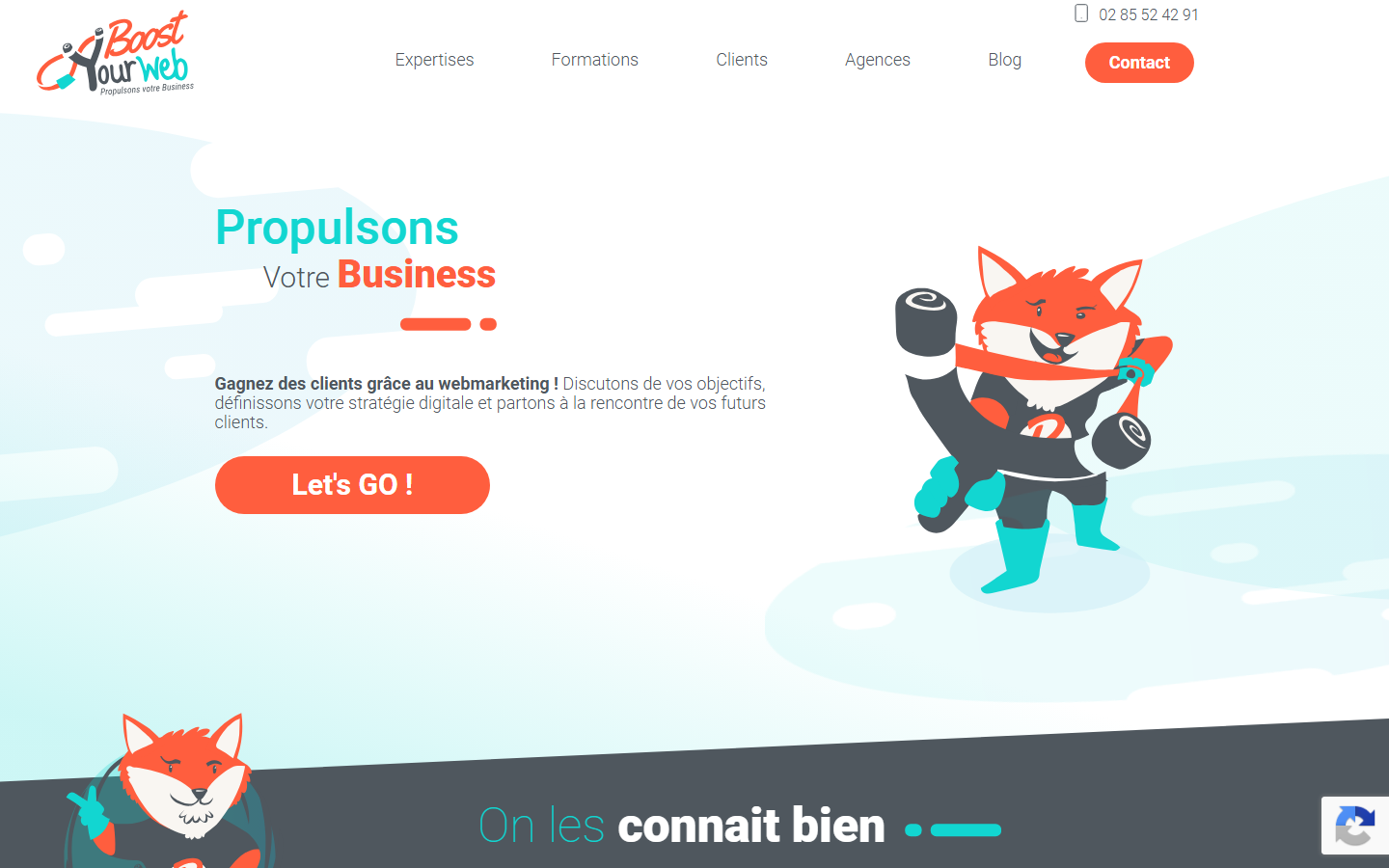 Aperçu du site de Boost Your Web