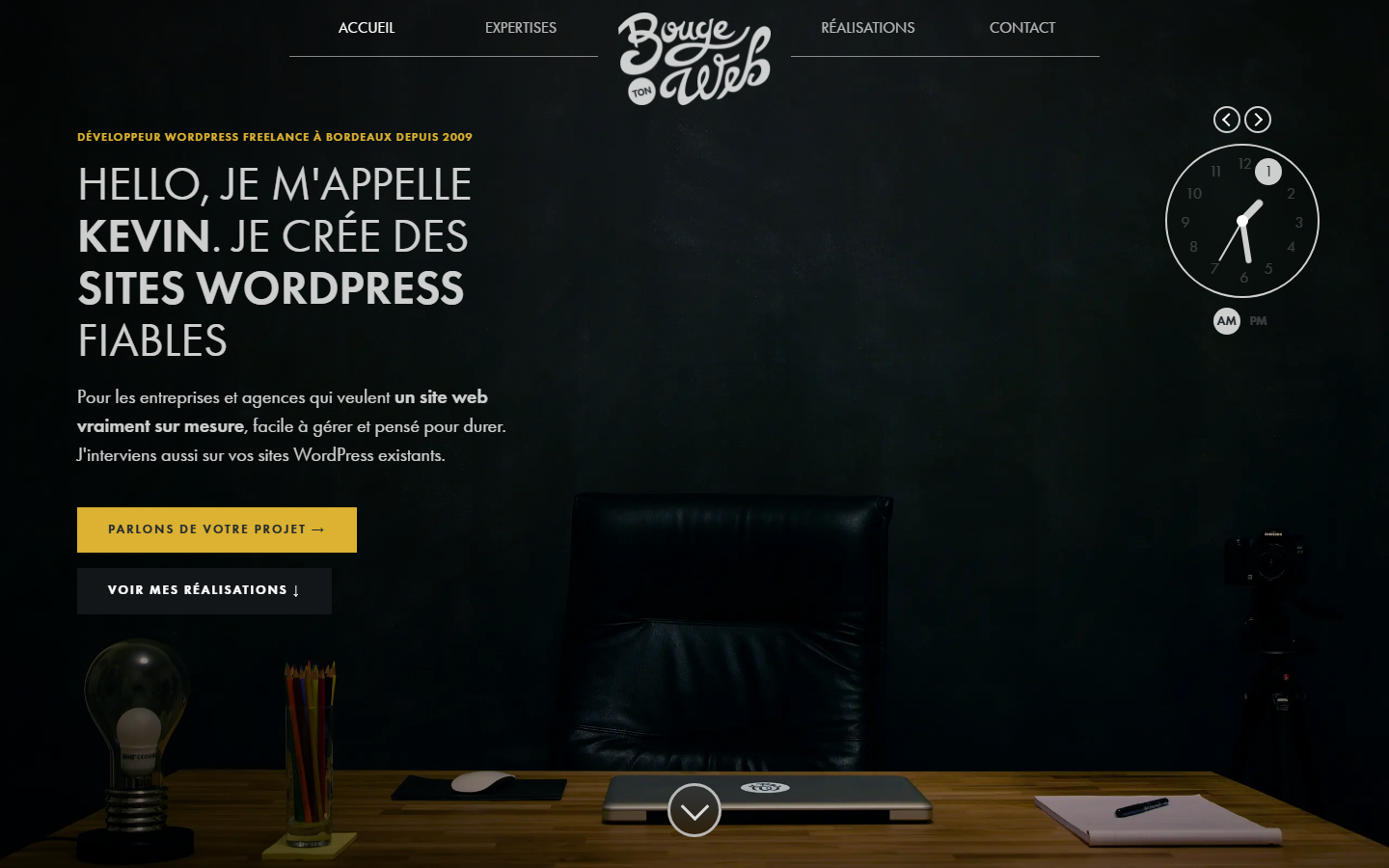 Aperçu du site de BOUGE TON WEB