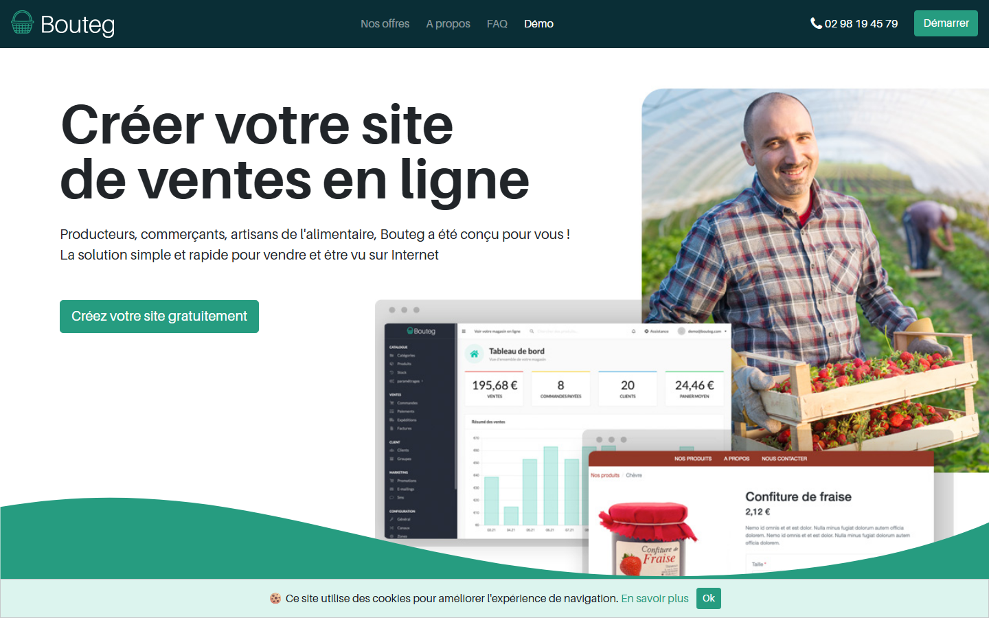 Aperçu du site de Bouteg