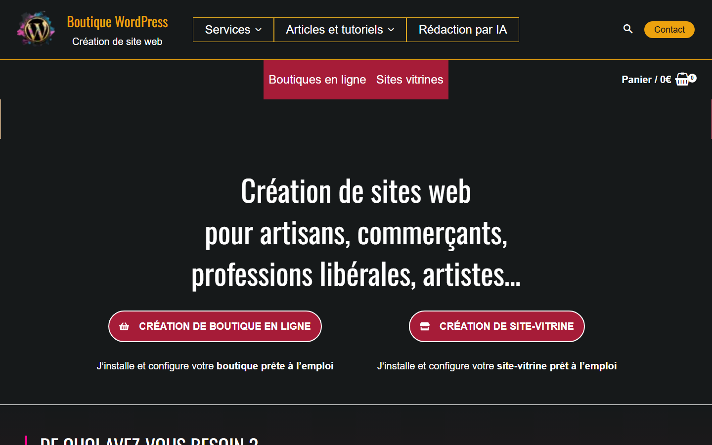 Aperçu du site de Ludovic Bablon