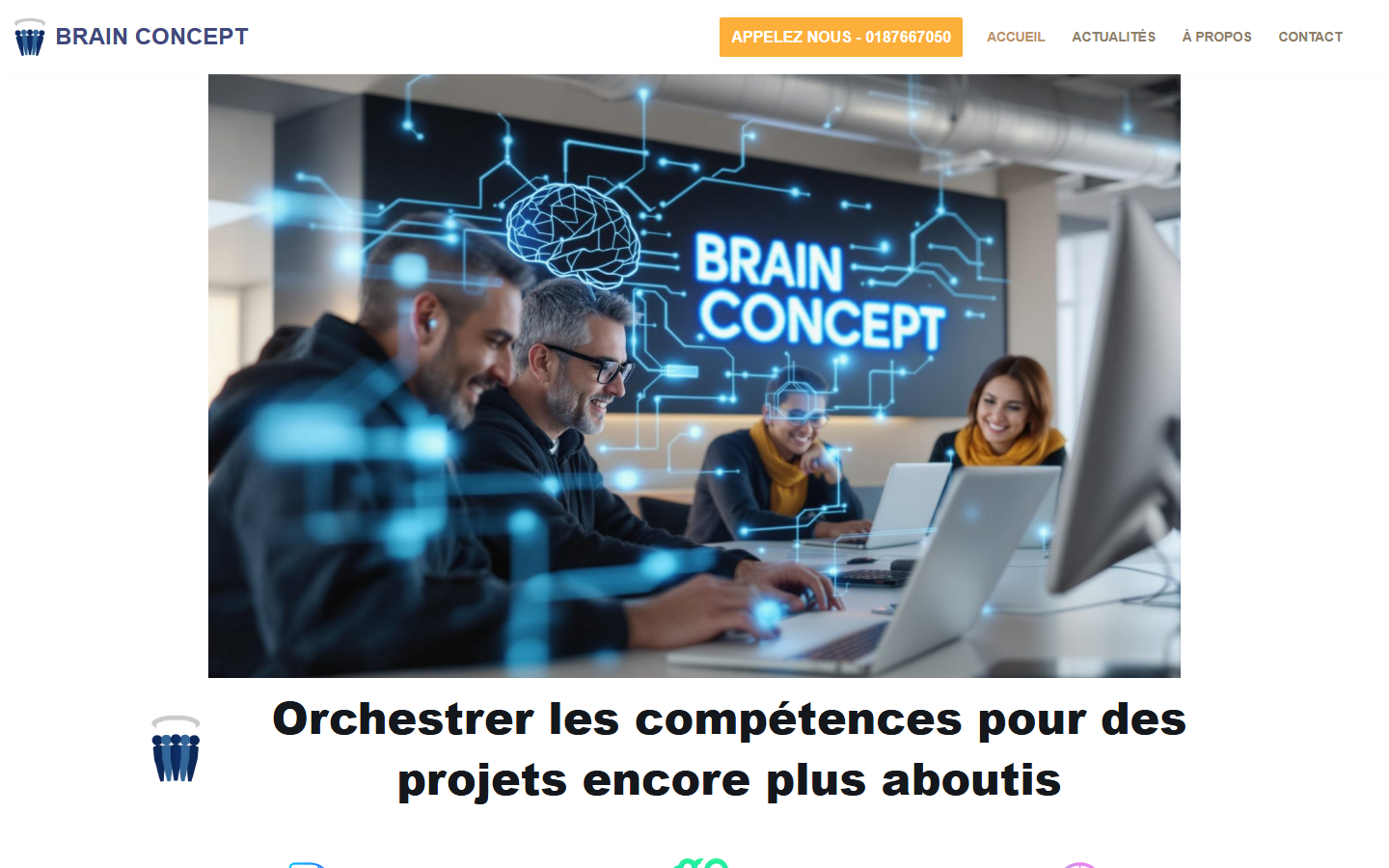 Aperçu du site de BRAIN CONCEPT HOLDING