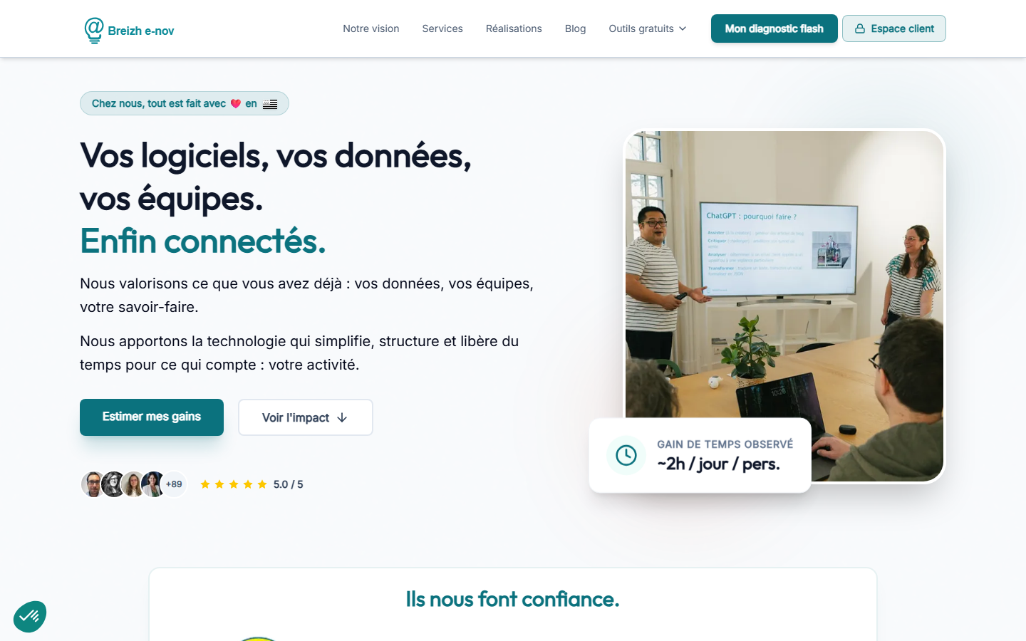 Aperçu du site de Breizh e-nov