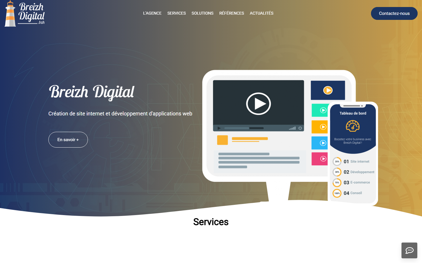 Aperçu du site de Breizh Digital