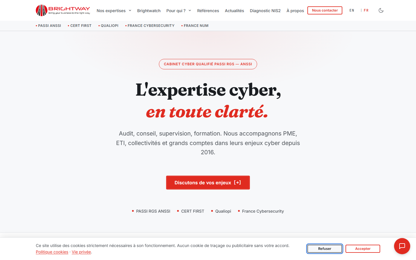 Aperçu du site de BRIGHTWAY