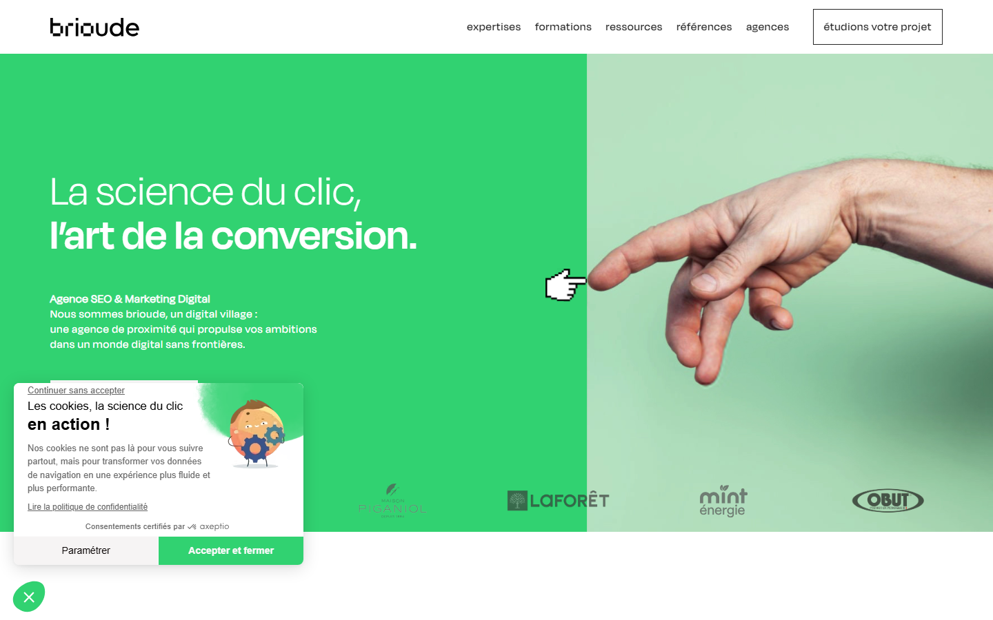 Aperçu du site de BRIOUDE INTERNET
