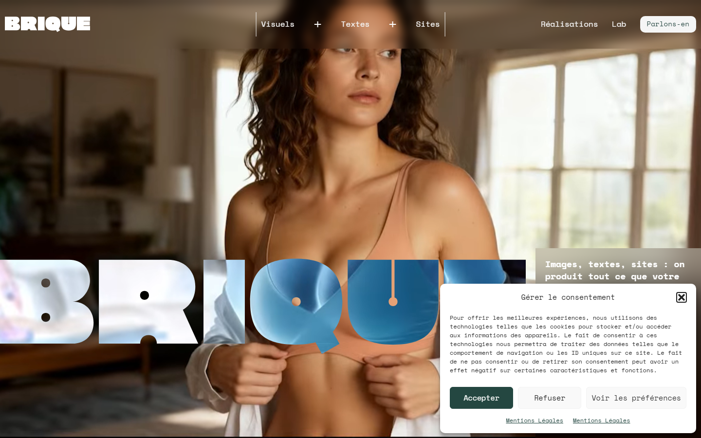 Aperçu du site de BRIQUE LAB