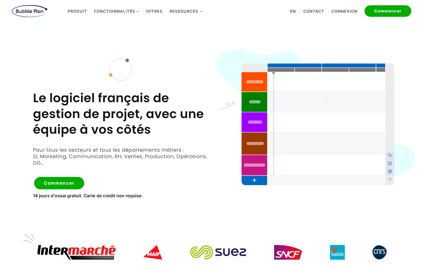 Aperçu du site de BUBBLE PLAN