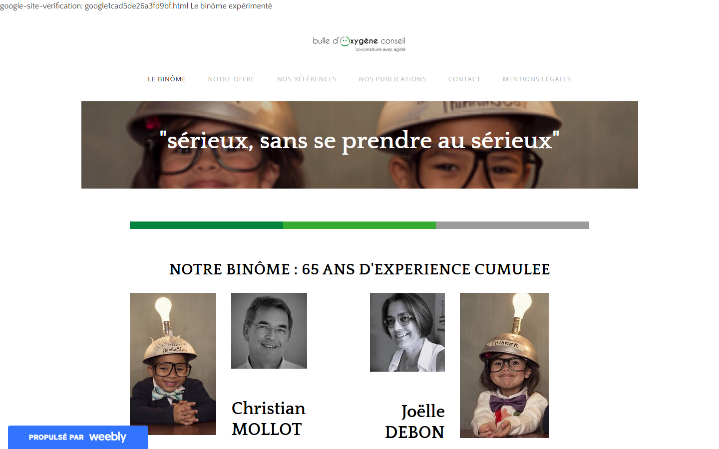 Aperçu du site de Bulle D'Oxygène Conseil
