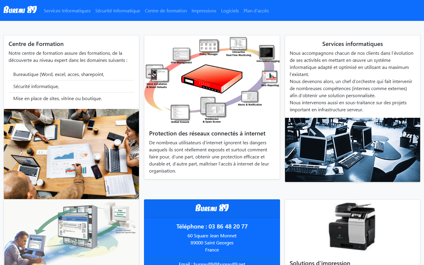 Aperçu du site de Bureau 89