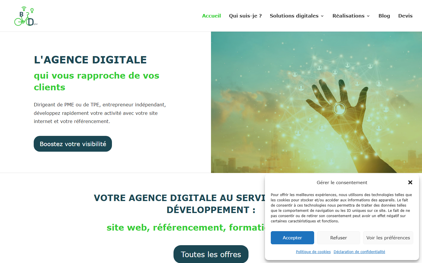 Aperçu du site de Burguindigital