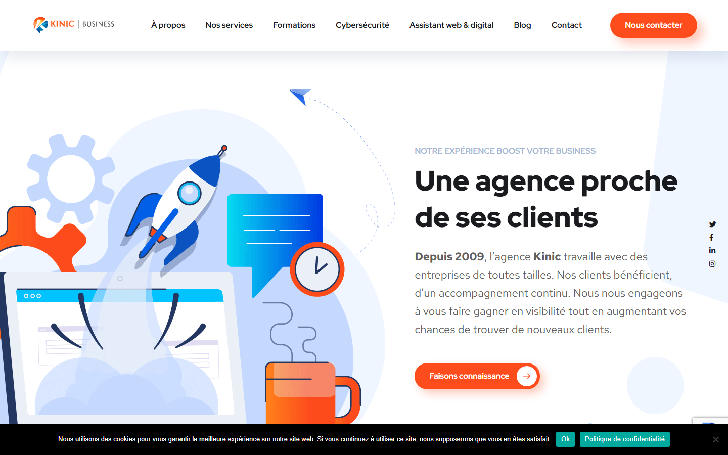 Aperçu du site de Agence Kinic