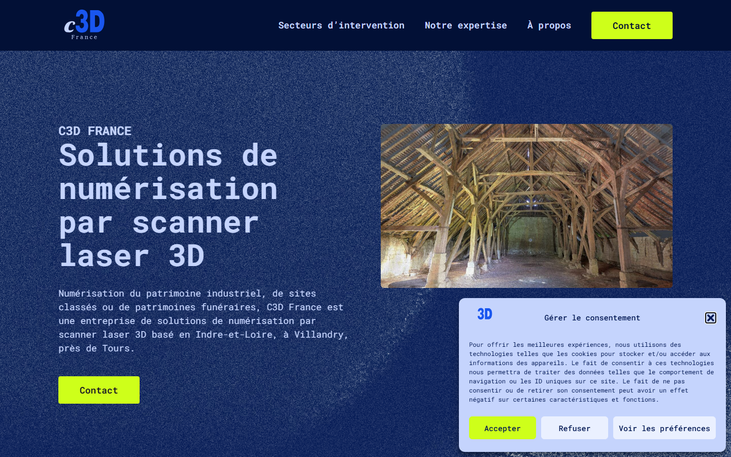 Aperçu du site de C3d France