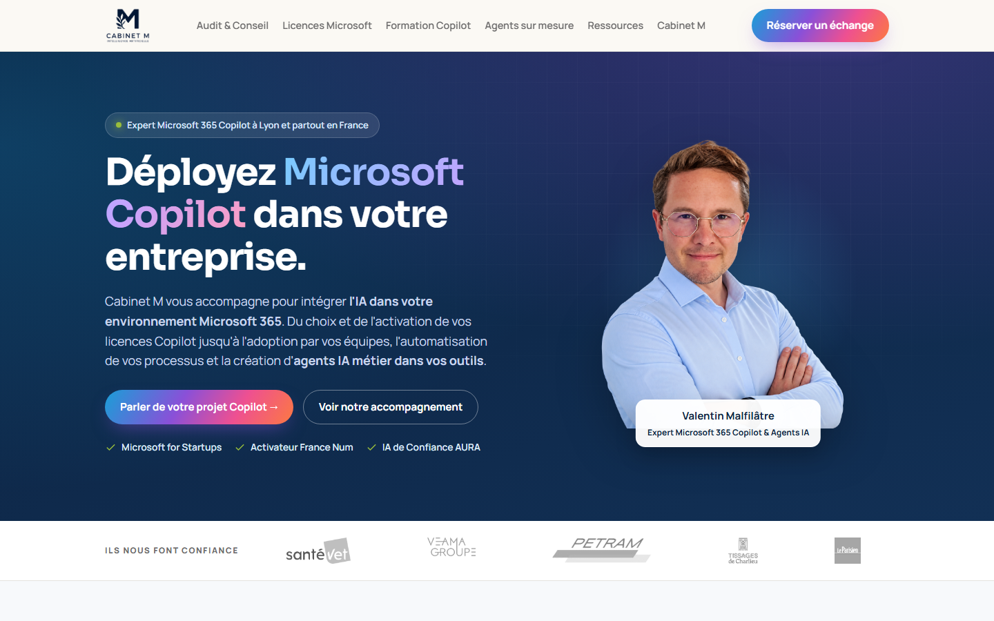 Aperçu du site de CABINET M