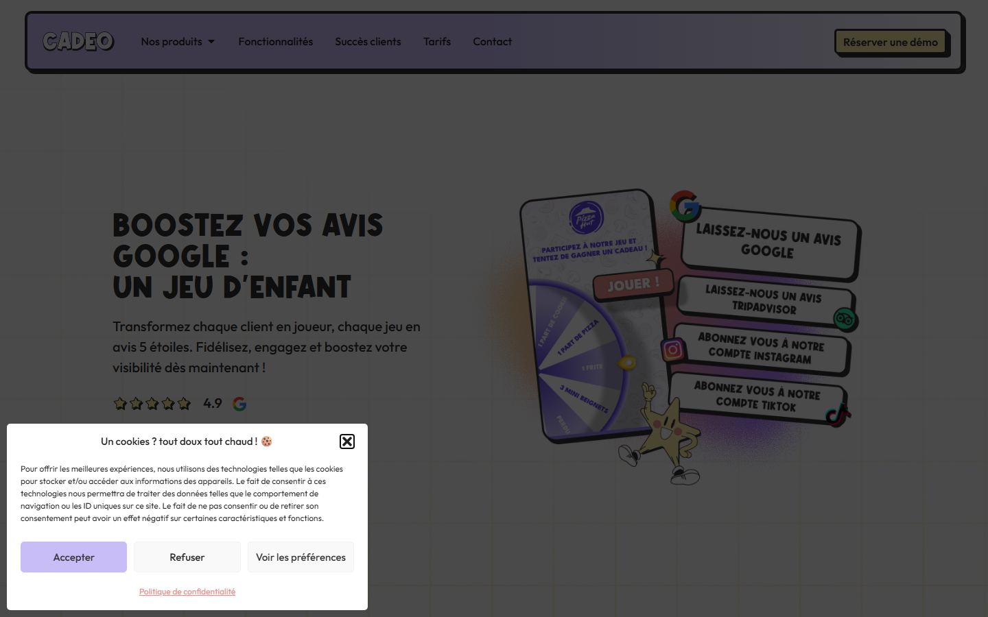 Aperçu du site de CADEO