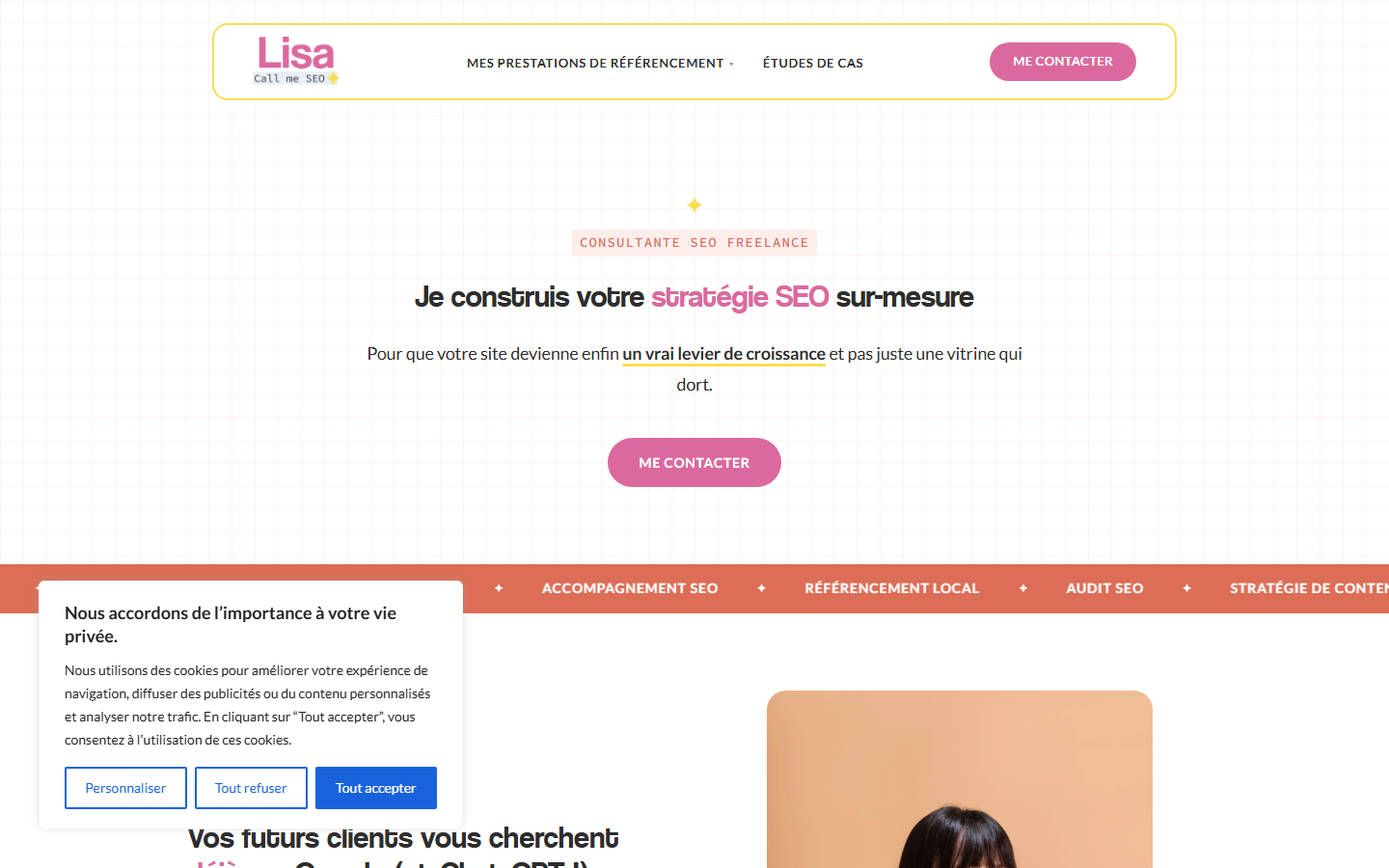 Aperçu du site de Lisa Abiven