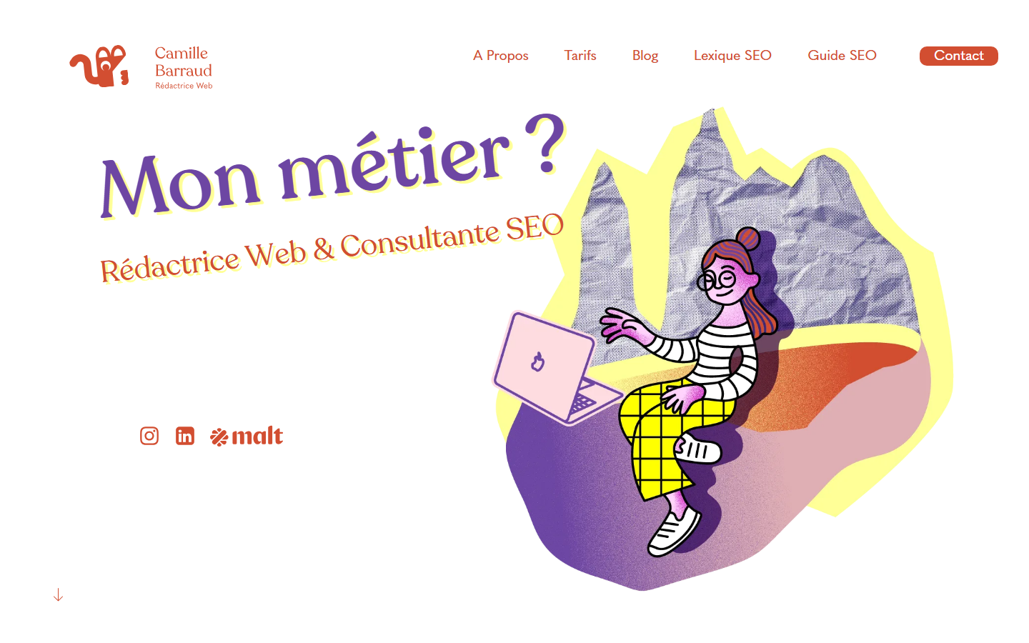 Aperçu du site de Camille Barraud