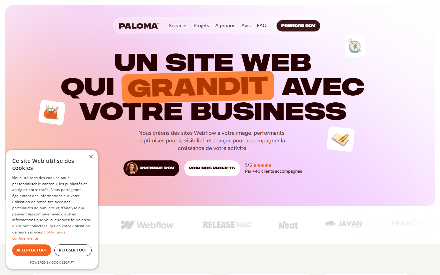 Aperçu du site de Camille Di Vincenzo