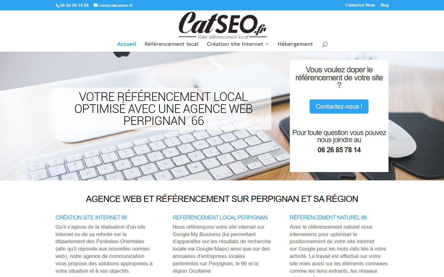 Aperçu du site de Catseo