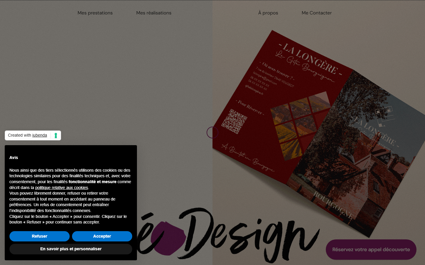 Aperçu du site de Cé.design
