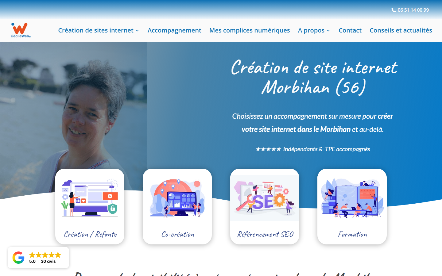 Aperçu du site de CecileWeb