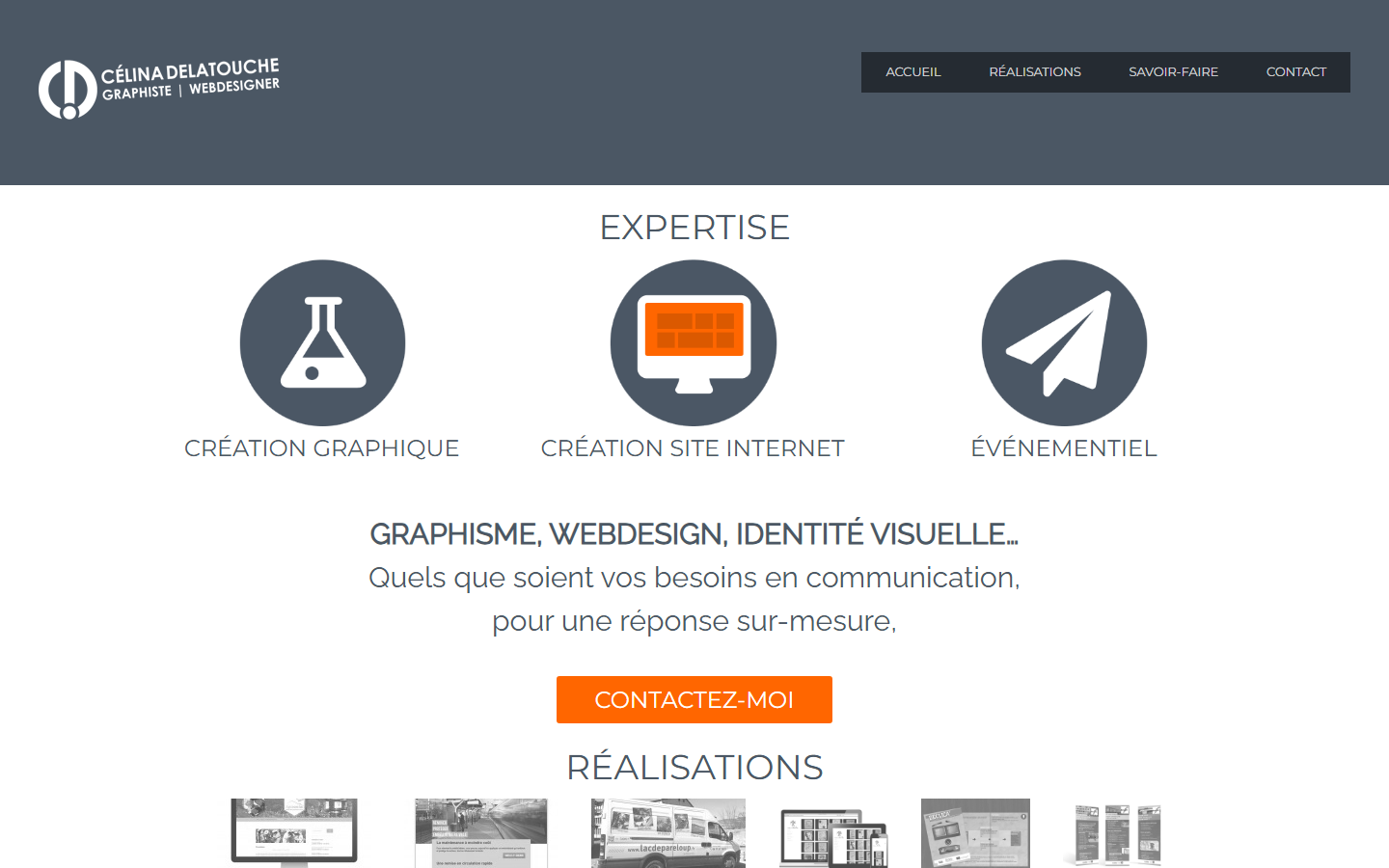 Aperçu du site de Celina Delatouche graphiste webdesigner