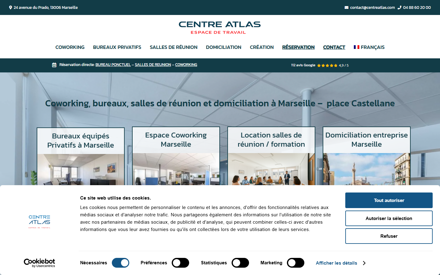Aperçu du site de CENTRE ATLAS