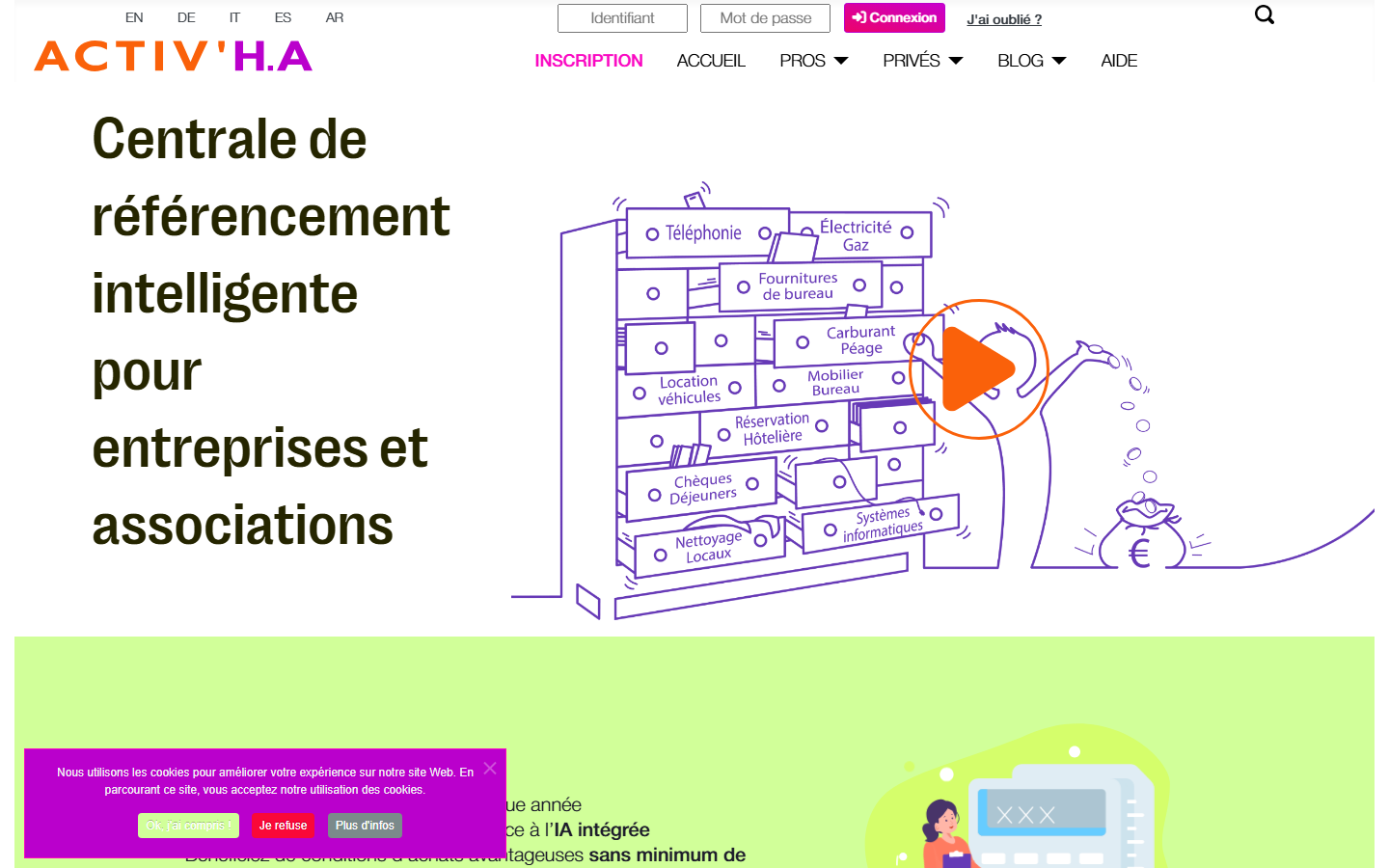 Aperçu du site de ACTIV' H. A.